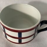 Pair of porcelain cups and cups Béarn HBCM Montereau