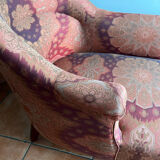 Old daybed reupholstered with nine cashmere fabrics from the 1950s