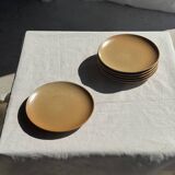 Set of 6 stoneware dessert plates