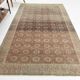 6x10 Sand Beige Hand Woven Persian Vintage Rug, 178x293 Cm