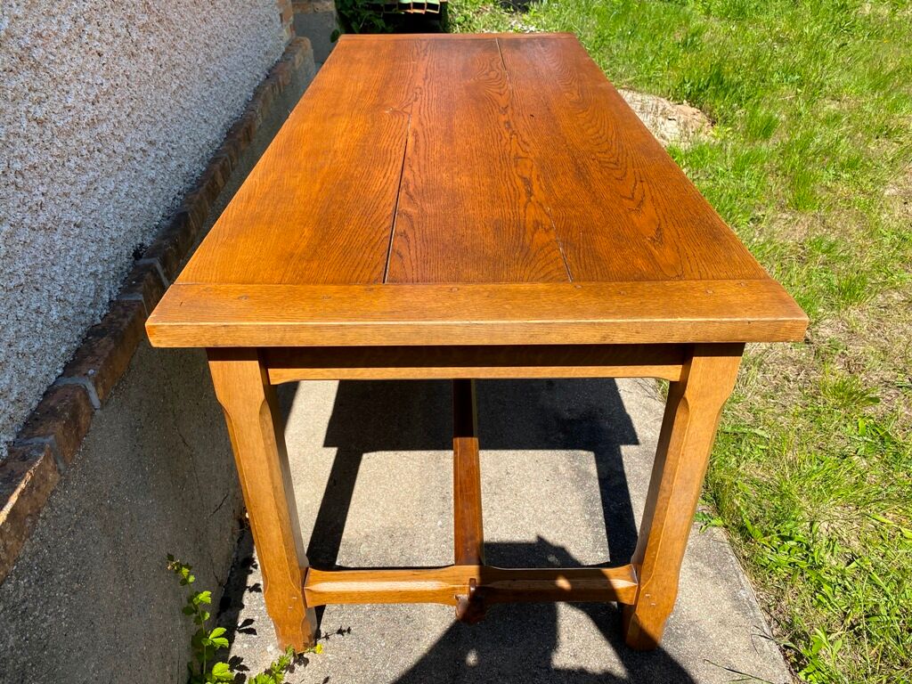 Dining farm table for 8 people in solid oak with 1 drawer 1950 200x85x79cm