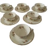 Saverne Céranord Saint Amand Semi Vitrified Tea Service 12 Pieces 1960s