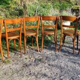 Lot of 6 Horgen-Glaris bistro chairs from the 40s