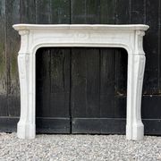 Louis XV style Carrara marble fireplace circa 1900