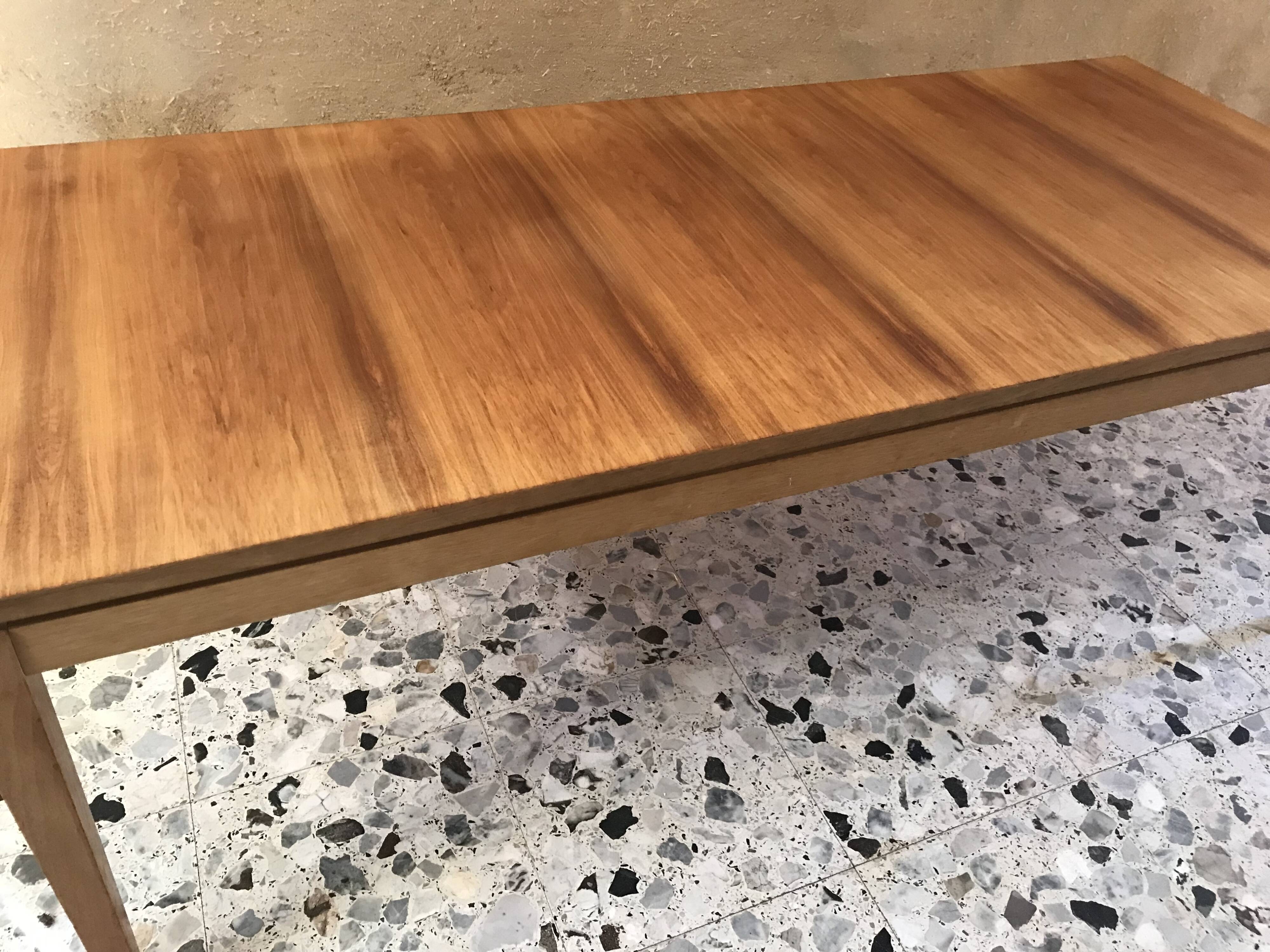 Vintage coffee table in light wood