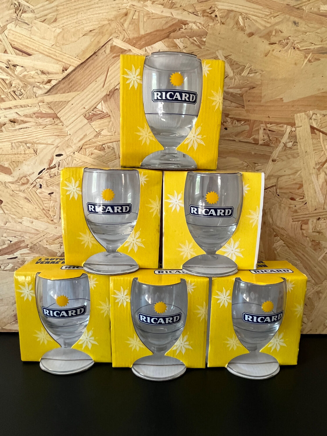 6 Ricard balloon glasses with carafe