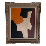 Abstract painting on panel