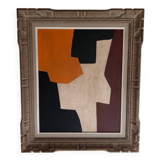 Peinture abstraite sur panneau