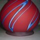 Vase rouge en verre double épaisseur opaque 44 cm