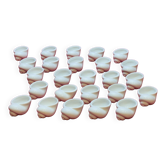 25 Snail Shell Buckets In Vintage White Porcelain
