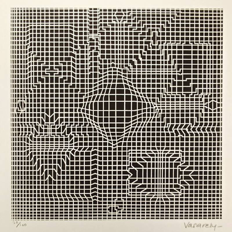 1970s Victor Vasarely Limited numbered Edition Lithograph.