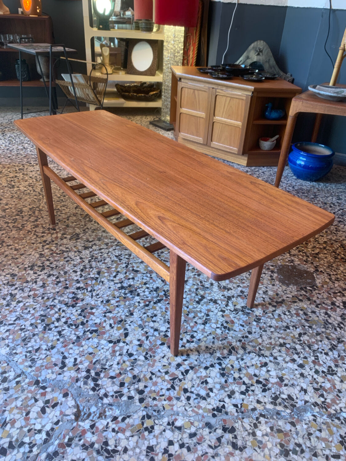 Scandinavian coffee table in teak