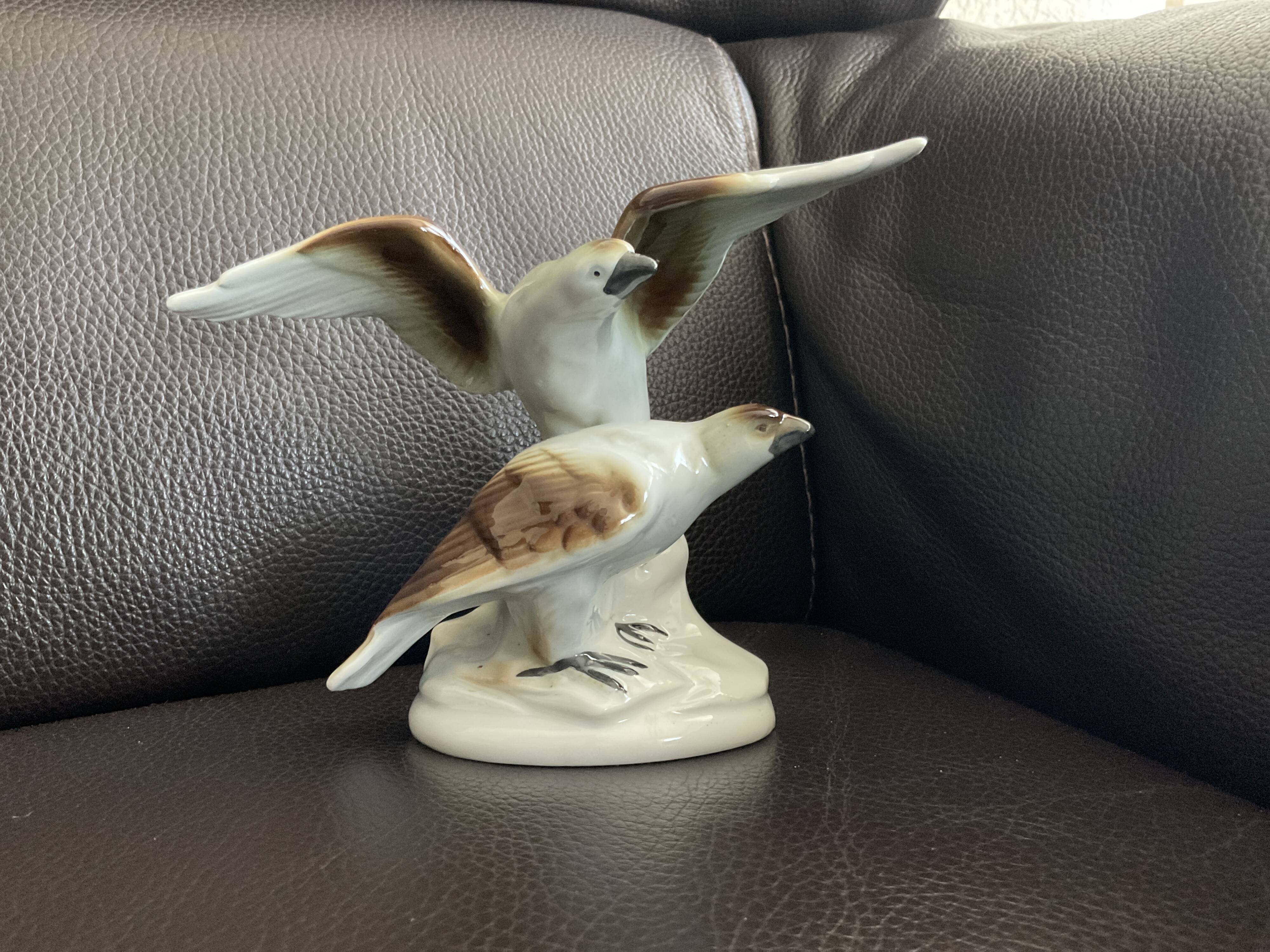 Figurine en porcelaine deux oiseaux