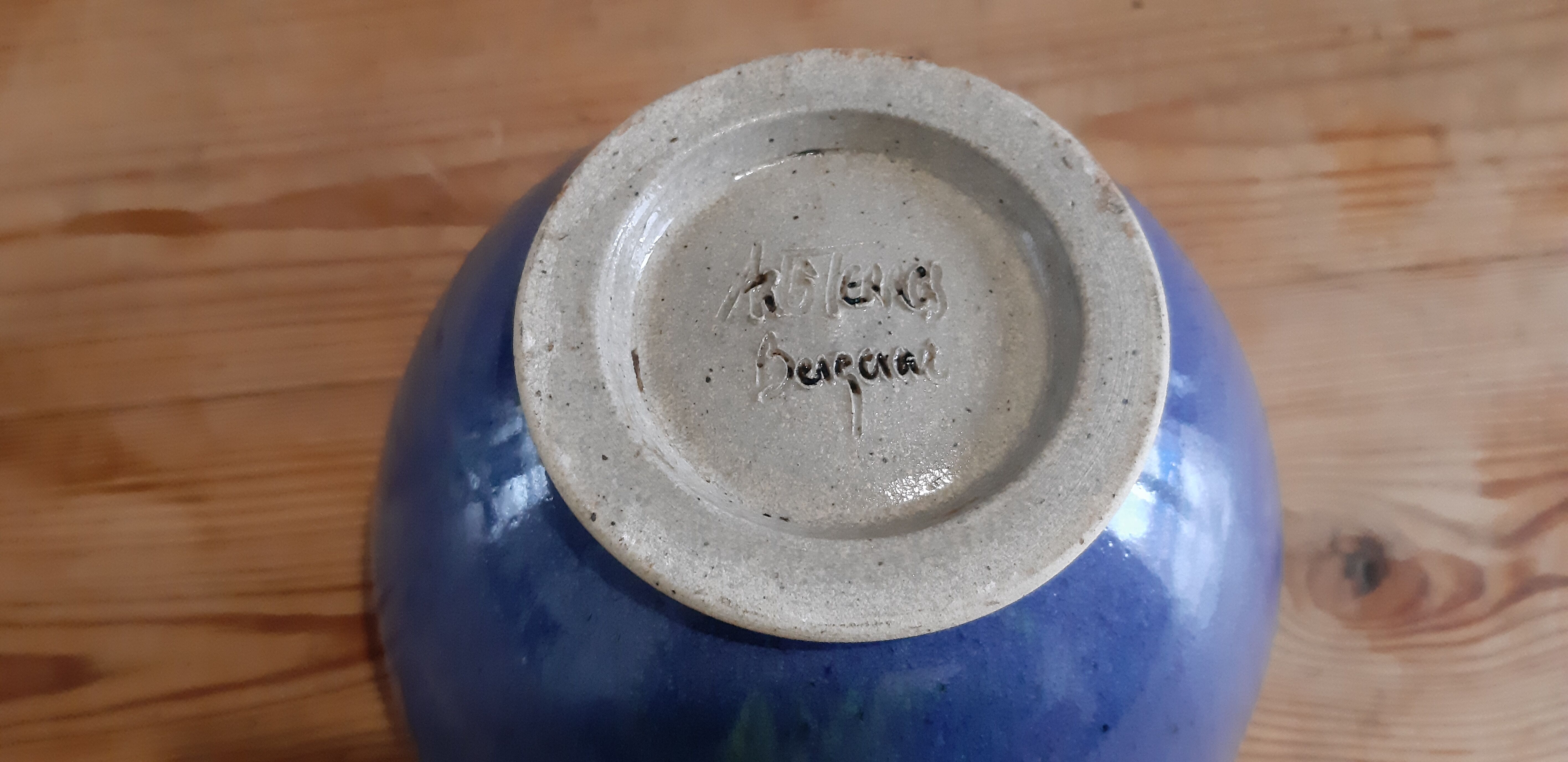 Bowl in glazed sandstone Arc Terres Bergerac