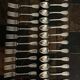 12 forks and 12 spoons.old .silver metal