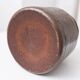 Rudi Stahl Studio Dark Brown Fireclay Stoneware Vase - Organic Mid-Century Ceramic Art, 1960s