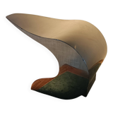 Handcrafted metal lamp, 1970s.