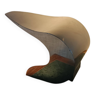 Handcrafted metal lamp, 1970s.