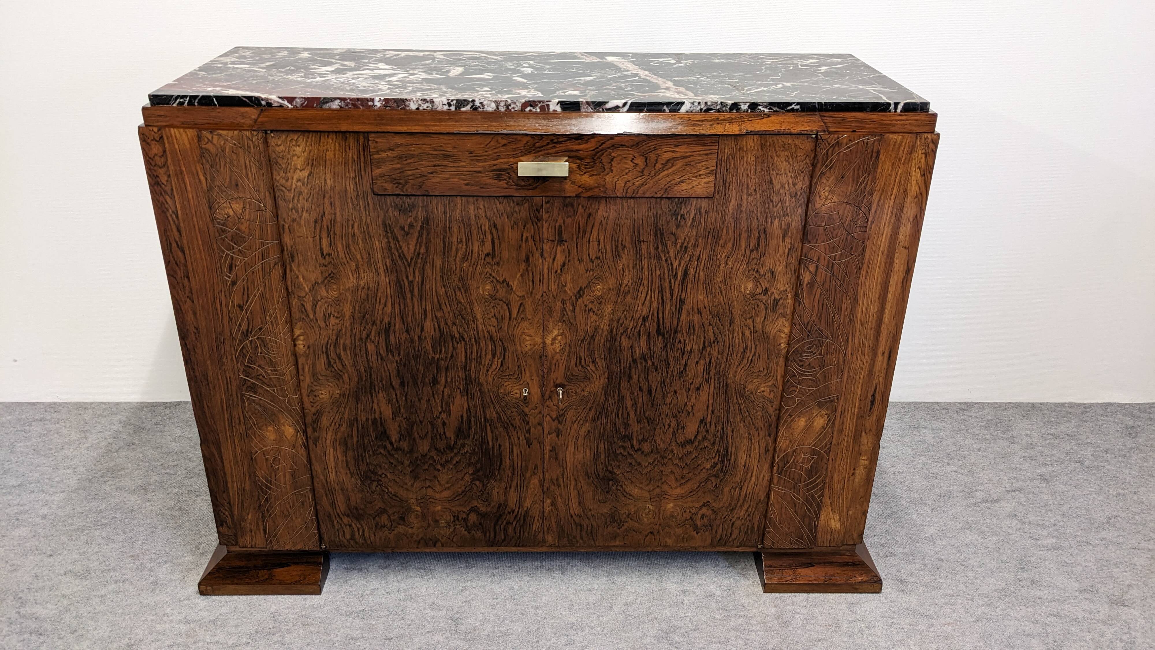Buffet Art déco en palissandre, France vers 1920