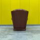 Original English Chesterfield Wingback Chair - Vintage Cognac Leather