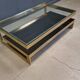 Vintage two tier Belgochrom 23kt coffee table, 1970s