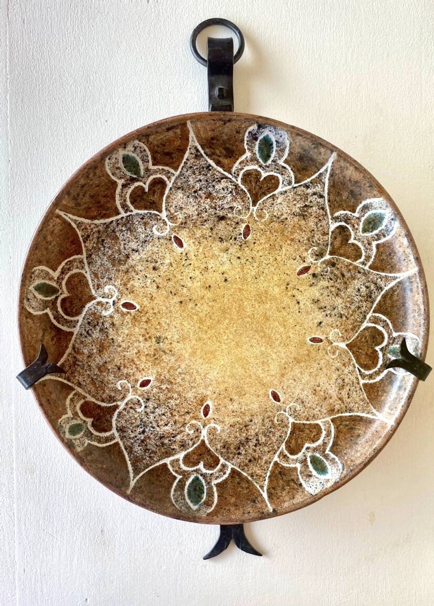 B.Buffat dish, 30 cm for the Grange aux Potiers 60s-70s