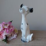 Large romantic ceramic Dalmatian dog figurine from the 1970s,