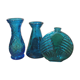 Vases and vintage soliflore blue and turquoise