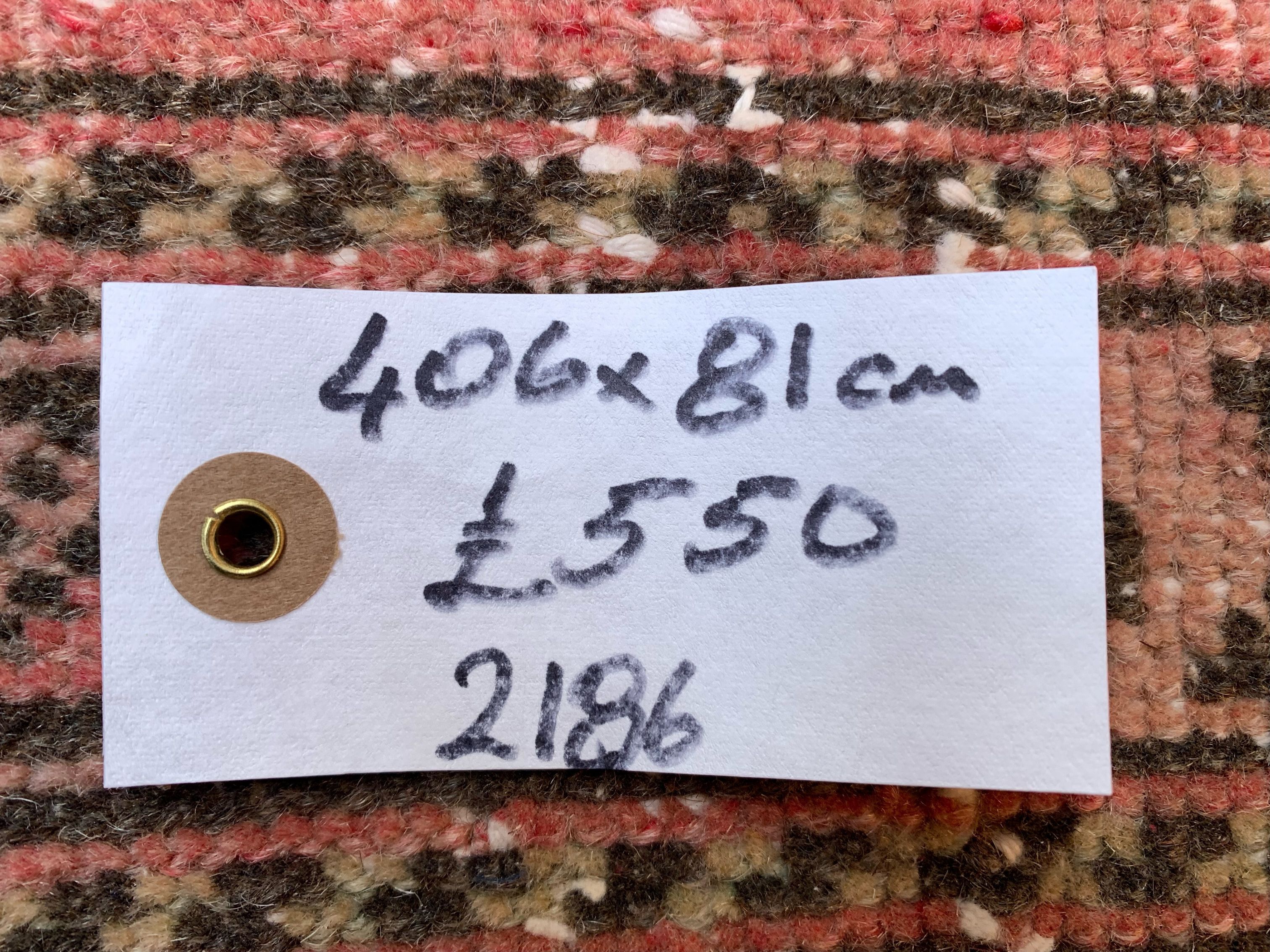 Distressed Turkish Runner 406x81 cm wool Vintage Tribal Rug