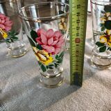 6 vintage high glasses