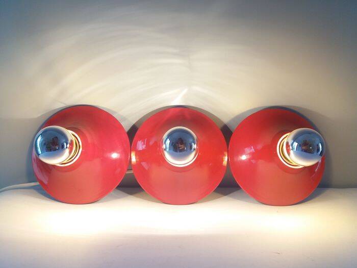 Three "Teti" wall lights Vico Magistretti edition Artemide