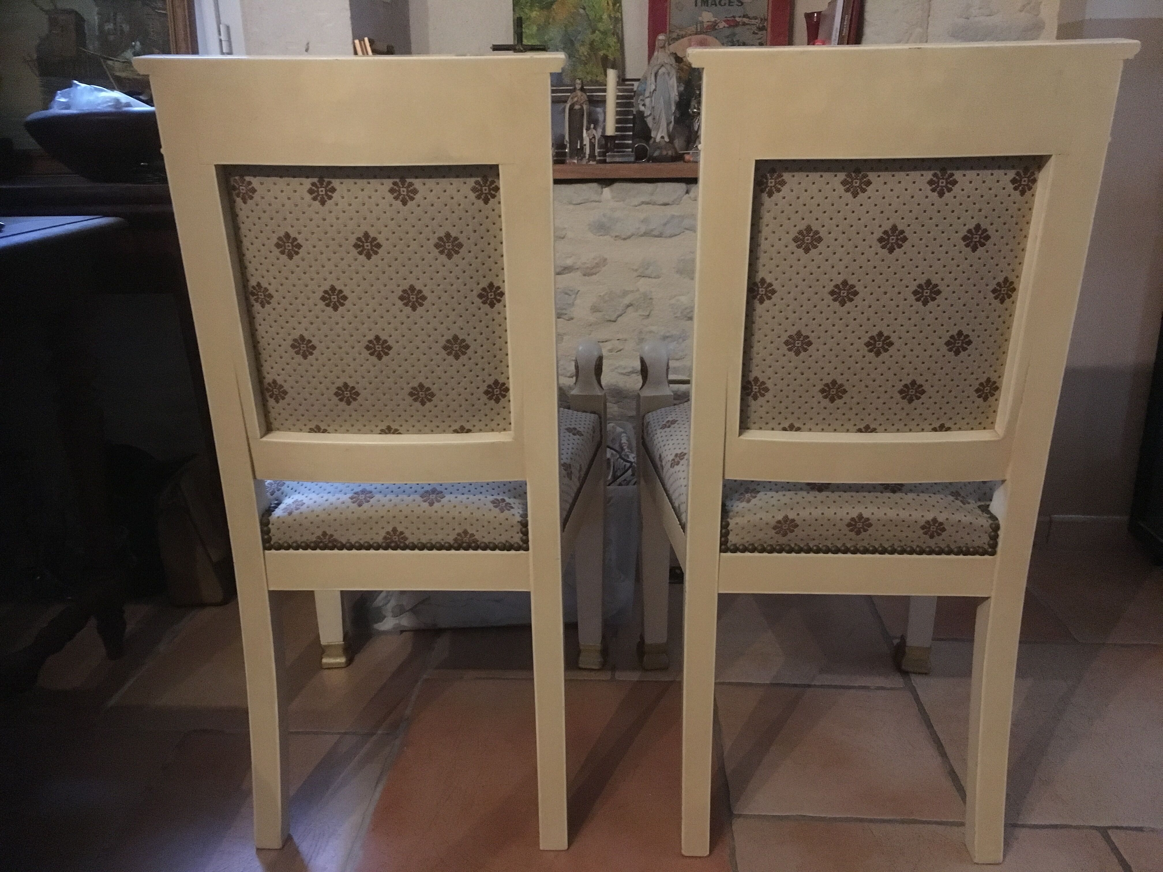 Paire de chaises d'apparat de style égyptien XXème
