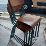 Set of 4 old school and high school high chairs