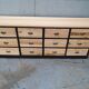Old craft furniture with drawers façade and oak top