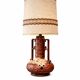 Vintage Fat Lava ceramic lamp – 70s retro lamp with shade