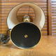 Pair of Empire Style Table Lamps Column Shape Golden Metal Vintage France