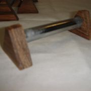 12 knife holder sets from 1960 (wood and aluminum)