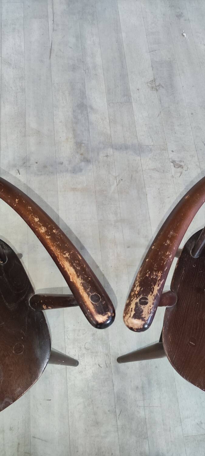 2 Ercol Quaker-style armchairs