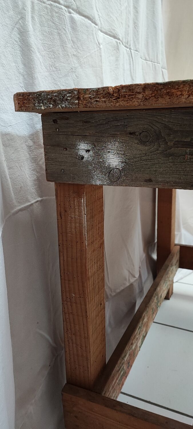 Vintage wooden workbench