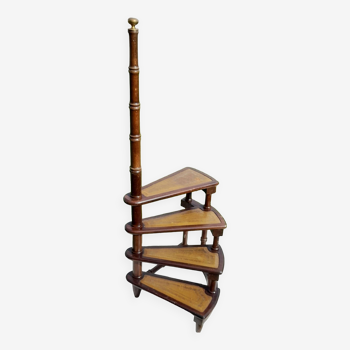 Escalier de bibliothèque 4 marches en bois