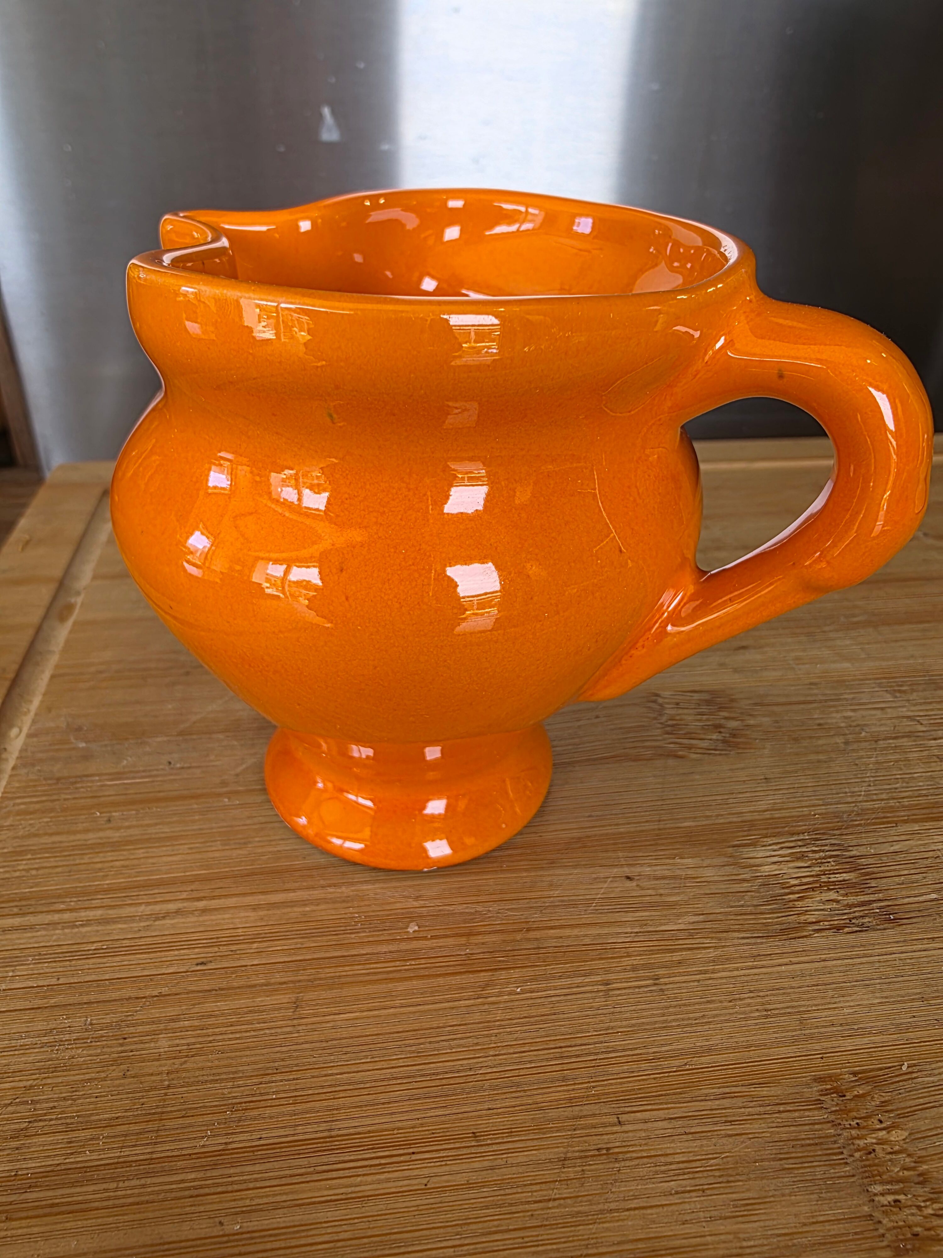 Vintage orangeade service Vallauris – Orange Pop jug + 6 cups