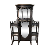 Important lacquered wooden shelf or bookcase.