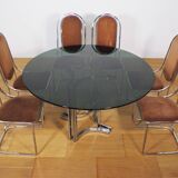 Dining room table and 6 chairs by Alessandro Alpizzi, 1970s, Set of 7