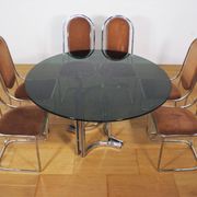 Dining room table and 6 chairs by Alessandro Alpizzi, 1970s, Set of 7