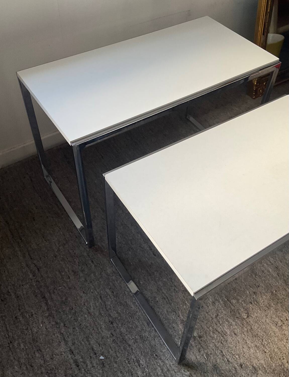 Pair of vintage 70s nesting tables