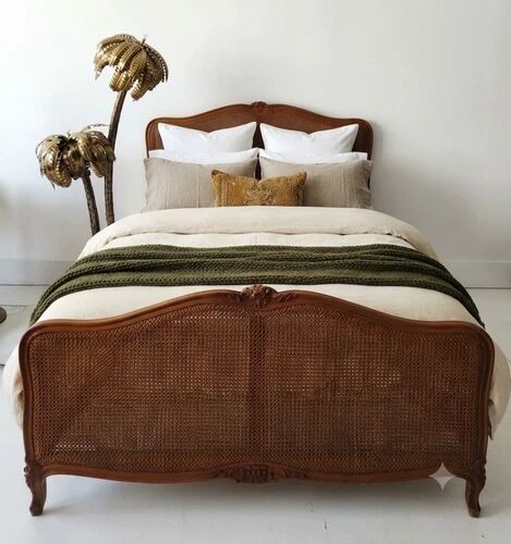 Antique French Cane Bed Louis XV Style Double