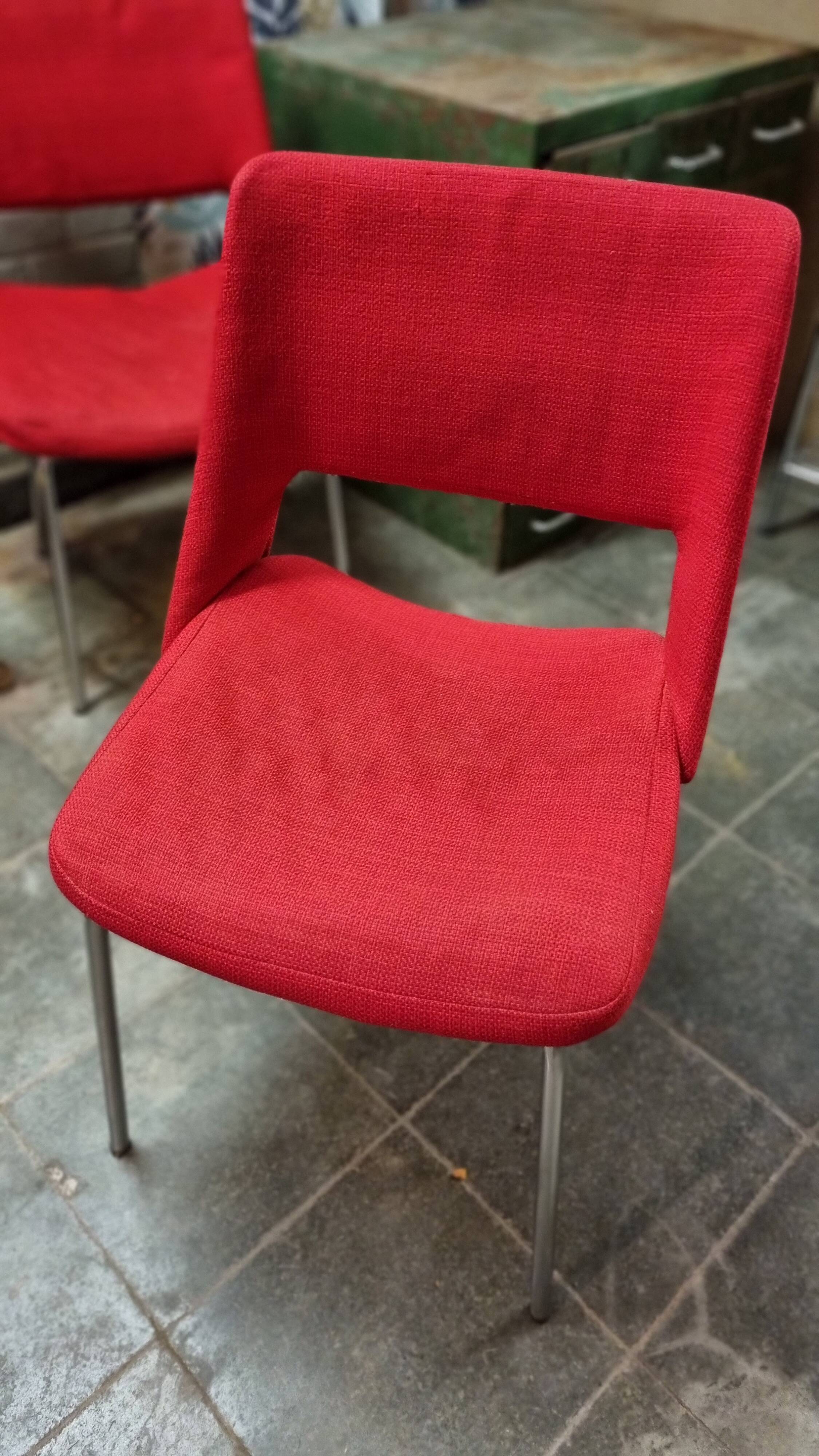 Red fabric chair
