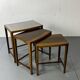 Set of vintage Danish modernist nesting tables from the mid-century, 1960s, set of 3.