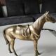 Sculpture Cheval vintage en position d arrêt/observation, en laiton massif. 23 x 19 cm