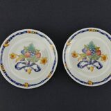 Bernardaud in Limoges, pair of bread plates with Borghese decoration